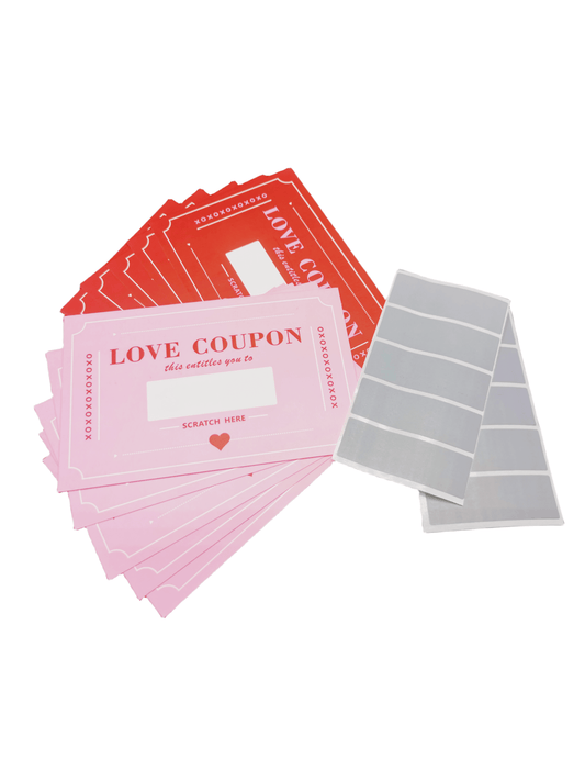 20PCS Scratch Valentines Day Card Love Coupons